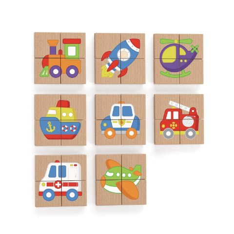Viga Układanka drewniana puzzle magnetyczne - pojazdy Certyfikat FSC Viga Toys Viga Układanka drewniana puzzle magnetyczne - pojazdy Certyfikat FSC Viga Toys