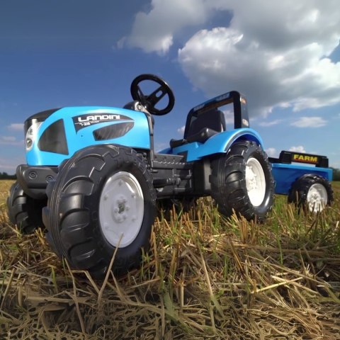 FALK Traktor Landini Niebieski na Pedały z Przyczepką od 3 Lat FALK FALK Traktor Landini Niebieski na Pedały z Przyczepką od 3 Lat FALK