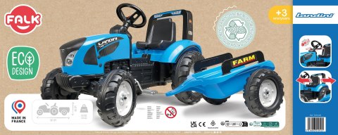 FALK Traktor Landini Niebieski na Pedały z Przyczepką od 3 Lat FALK FALK Traktor Landini Niebieski na Pedały z Przyczepką od 3 Lat FALK