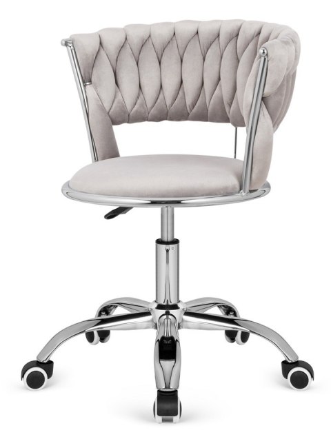 Krzesło obrotowe warkocz TRECCIA OFFICE GREY VELVET OUTLET Lugano Krzesło obrotowe warkocz TRECCIA OFFICE GREY VELVET OUTLET Lugano