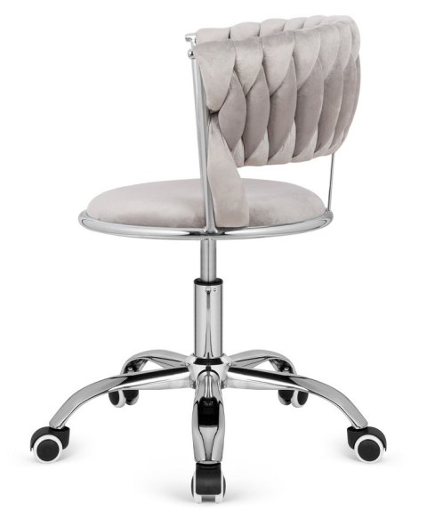 Krzesło obrotowe warkocz TRECCIA OFFICE GREY VELVET OUTLET Lugano Krzesło obrotowe warkocz TRECCIA OFFICE GREY VELVET OUTLET Lugano