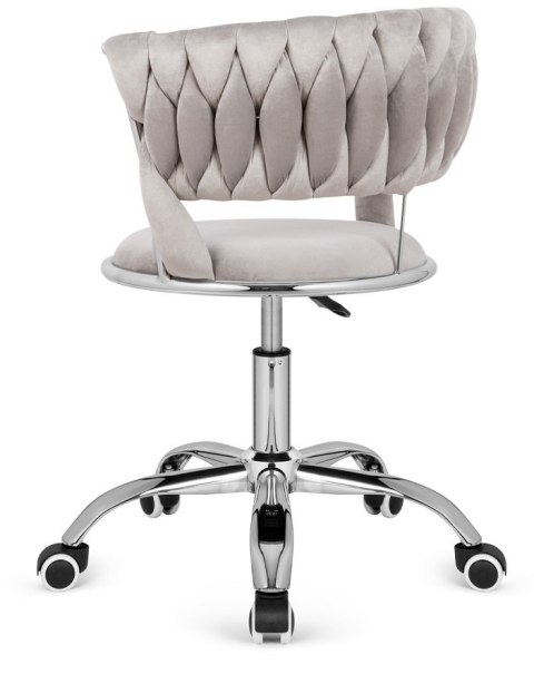 Krzesło obrotowe warkocz TRECCIA OFFICE GREY VELVET OUTLET Lugano Krzesło obrotowe warkocz TRECCIA OFFICE GREY VELVET OUTLET Lugano