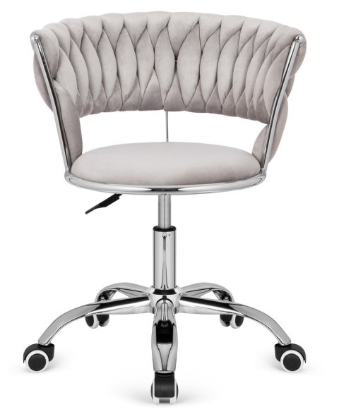 Krzesło obrotowe warkocz TRECCIA OFFICE GREY VELVET OUTLET Lugano Krzesło obrotowe warkocz TRECCIA OFFICE GREY VELVET OUTLET Lugano