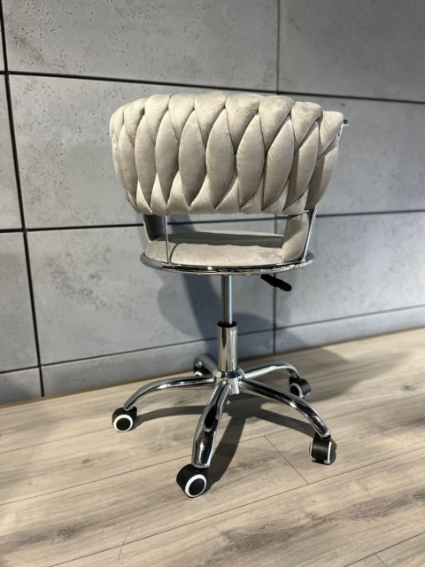 Krzesło obrotowe warkocz TRECCIA OFFICE GREY VELVET OUTLET Lugano Krzesło obrotowe warkocz TRECCIA OFFICE GREY VELVET OUTLET Lugano