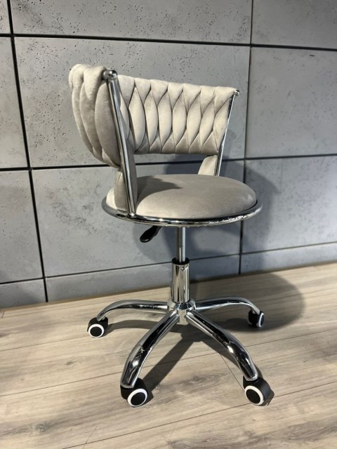Krzesło obrotowe warkocz TRECCIA OFFICE GREY VELVET OUTLET Lugano Krzesło obrotowe warkocz TRECCIA OFFICE GREY VELVET OUTLET Lugano