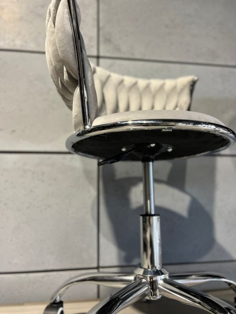 Krzesło obrotowe warkocz TRECCIA OFFICE GREY VELVET OUTLET Lugano Krzesło obrotowe warkocz TRECCIA OFFICE GREY VELVET OUTLET Lugano