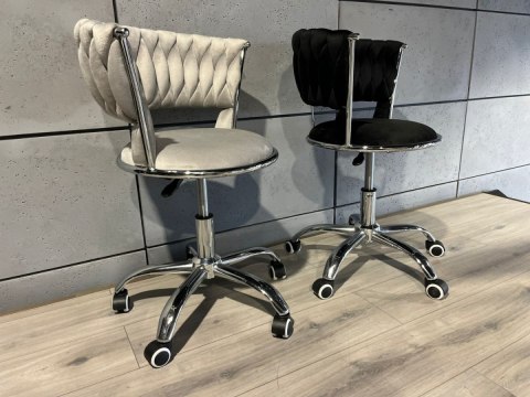 Krzesło obrotowe warkocz TRECCIA OFFICE GREY VELVET OUTLET Lugano Krzesło obrotowe warkocz TRECCIA OFFICE GREY VELVET OUTLET Lugano