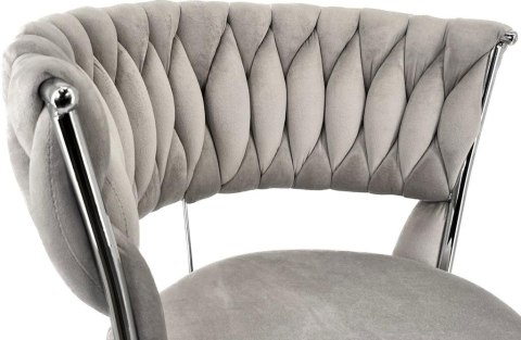 Krzesło obrotowe warkocz TRECCIA OFFICE GREY VELVET OUTLET Lugano Krzesło obrotowe warkocz TRECCIA OFFICE GREY VELVET OUTLET Lugano