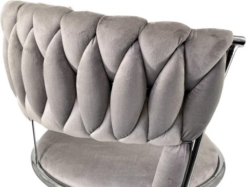 Krzesło obrotowe warkocz TRECCIA OFFICE GREY VELVET OUTLET Lugano Krzesło obrotowe warkocz TRECCIA OFFICE GREY VELVET OUTLET Lugano