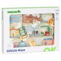 TOOKY TOY Labirynt Drewniany Pojazdy Układanka Tooky Toy