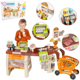WOOPIE Sklep Supermarket Wózek Kasa Ruchome Elementy + 65 akc. Woopie
