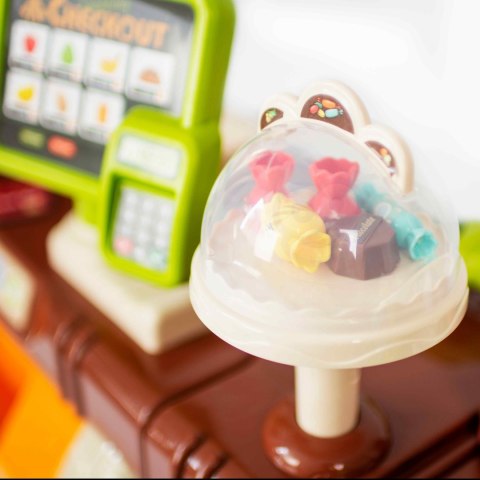 WOOPIE Sklep Supermarket Wózek Kasa Ruchome Elementy + 65 akc. Woopie WOOPIE Sklep Supermarket Wózek Kasa Ruchome Elementy + 65 akc. Woopie