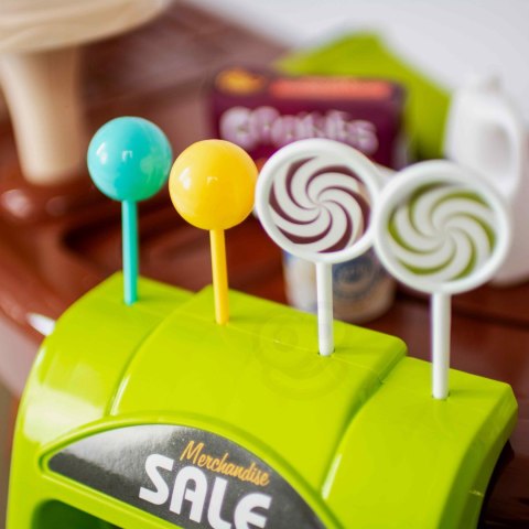 WOOPIE Sklep Supermarket Wózek Kasa Ruchome Elementy + 65 akc. Woopie WOOPIE Sklep Supermarket Wózek Kasa Ruchome Elementy + 65 akc. Woopie