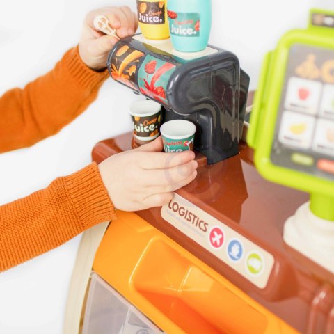 WOOPIE Sklep Supermarket Wózek Kasa Ruchome Elementy + 65 akc. Woopie WOOPIE Sklep Supermarket Wózek Kasa Ruchome Elementy + 65 akc. Woopie