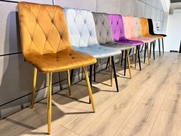 Krzesło tapicerowane BORGO VELVET SAND ROSE GOLD Lugano