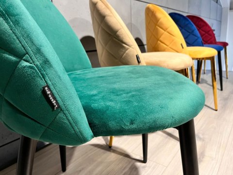 Krzesło tapicerowane GLORIA GREEN VELVET Lugano Krzesło tapicerowane GLORIA GREEN VELVET Lugano