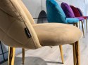 Krzesło tapicerowane GLORIA SAND VELVET GOLD Lugano