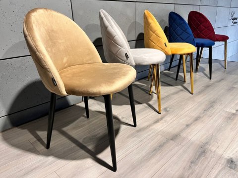 Krzesło tapicerowane GLORIA SAND VELVET Lugano Krzesło tapicerowane GLORIA SAND VELVET Lugano