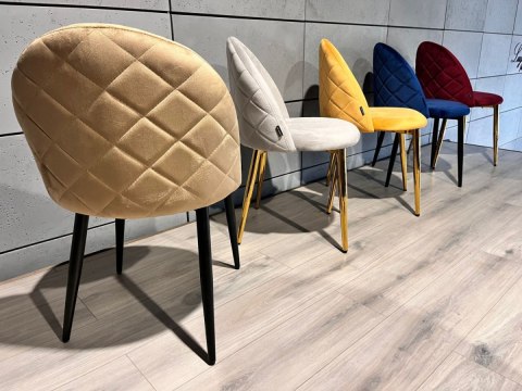 Krzesło tapicerowane GLORIA SAND VELVET Lugano Krzesło tapicerowane GLORIA SAND VELVET Lugano