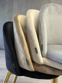 Krzesło tapicerowane GLORIA SAND VELVET SILVER Lugano