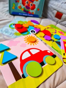TOOKY TOY Puzzle 4 w 1 Układanka Klocki Mntessori Tooky Toy