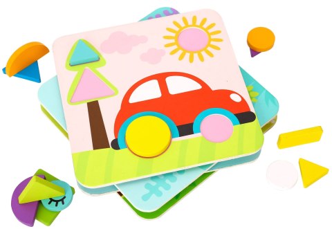 TOOKY TOY Puzzle 4 w 1 Układanka Klocki Mntessori Tooky Toy TOOKY TOY Puzzle 4 w 1 Układanka Klocki Mntessori Tooky Toy