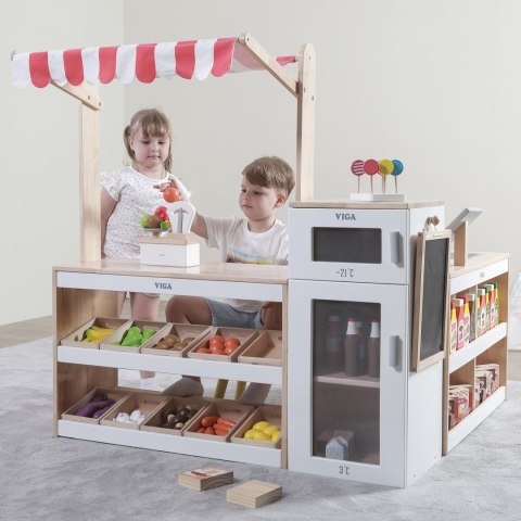 Viga Duży Zestaw Stragan Sklep Supermarket Viga Toys Viga Duży Zestaw Stragan Sklep Supermarket Viga Toys