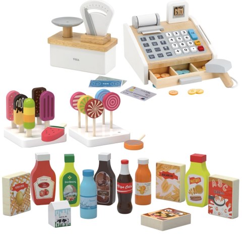 Viga Duży Zestaw Stragan Sklep Supermarket Viga Toys Viga Duży Zestaw Stragan Sklep Supermarket Viga Toys
