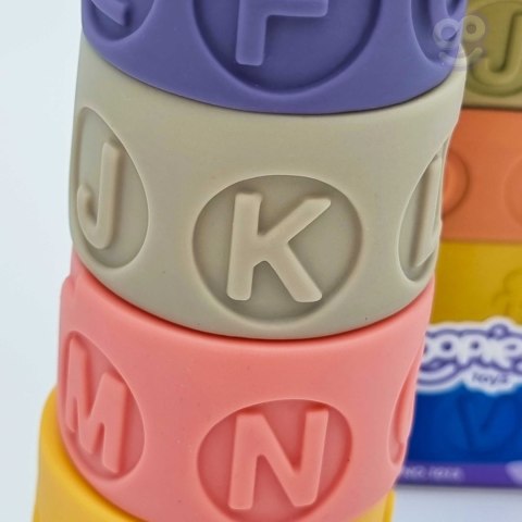 WOOPIE BABY Klocki Sensoryczne Układanka Piramida do Ściskania Wody Dźwięk Nauka Alfabetu Kaczuszka 7 el. Woopie Baby WOOPIE BABY Klocki Sensoryczne Układanka Piramida do Ściskania Wody Dźwięk Nauka Alfabetu Kaczuszka 7 el. Woopie Baby