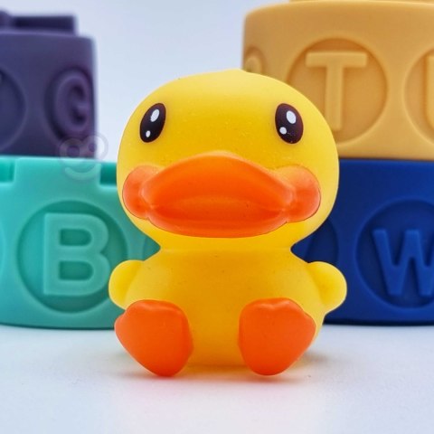 WOOPIE BABY Klocki Sensoryczne Układanka Piramida do Ściskania Wody Dźwięk Nauka Alfabetu Kaczuszka 7 el. Woopie Baby WOOPIE BABY Klocki Sensoryczne Układanka Piramida do Ściskania Wody Dźwięk Nauka Alfabetu Kaczuszka 7 el. Woopie Baby