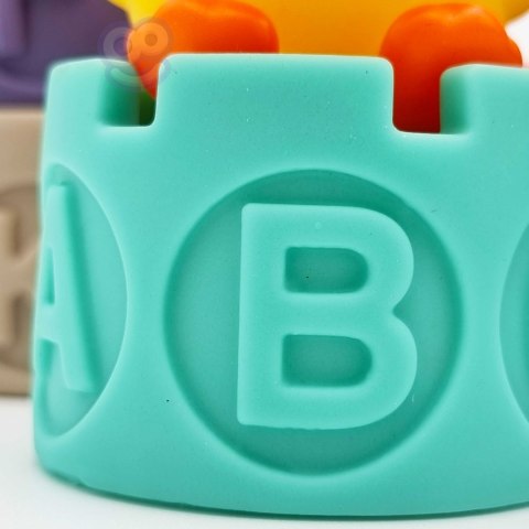 WOOPIE BABY Klocki Sensoryczne Układanka Piramida do Ściskania Wody Dźwięk Nauka Alfabetu Kaczuszka 7 el. Woopie Baby WOOPIE BABY Klocki Sensoryczne Układanka Piramida do Ściskania Wody Dźwięk Nauka Alfabetu Kaczuszka 7 el. Woopie Baby