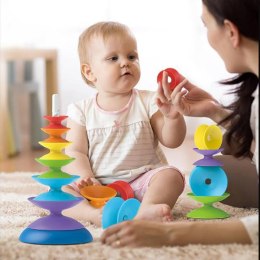 WOOPIE BABY Kolorowa Wieża Układanka Piramidka Edukacyjna 18m+ Woopie Baby