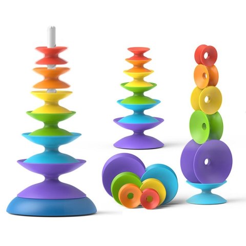 WOOPIE BABY Kolorowa Wieża Układanka Piramidka Edukacyjna 18m+ Woopie Baby WOOPIE BABY Kolorowa Wieża Układanka Piramidka Edukacyjna 18m+ Woopie Baby