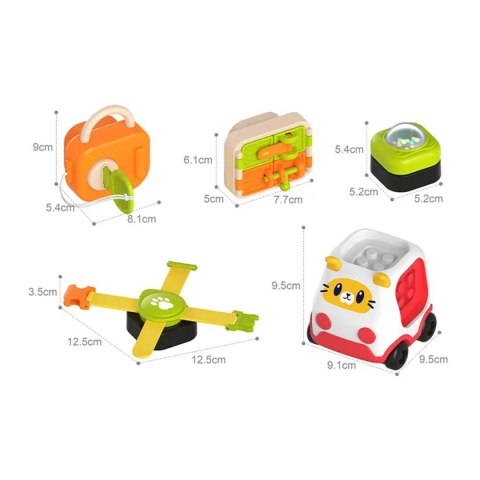 WOOPIE BABY Montessori Manipulacyjny Zestaw Konstrukcyjny Samochód Kotek 1 Woopie Baby WOOPIE BABY Montessori Manipulacyjny Zestaw Konstrukcyjny Samochód Kotek 1 Woopie Baby