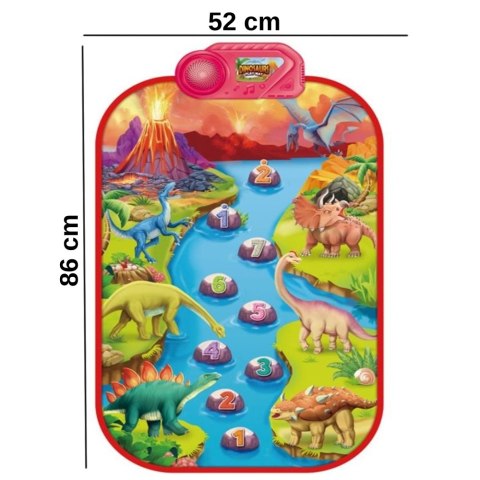 WOOPIE Duża Mata Muzyczna Pianino XL Dinozaury Interaktywna Woopie WOOPIE Duża Mata Muzyczna Pianino XL Dinozaury Interaktywna Woopie