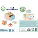 WOOPIE GREEN Drewniana Szuflada Edukacyjna 4w1 Sorter Montessori Gra w Marchewki FSC Woopie Let's Go Green