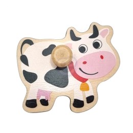 WOOPIE GREEN Drewniane Puzzle Montessori Farma z Pinezkami Do Dopasowania Woopie Let's Go Green