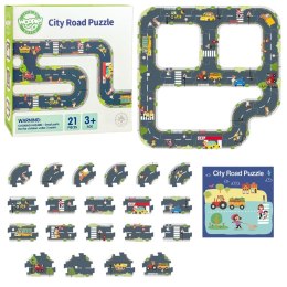 WOOPIE GREEN Droga Puzzle dla Dzieci Autostrada Makieta 21 el. Certyfikat FSC Woopie Let's Go Green