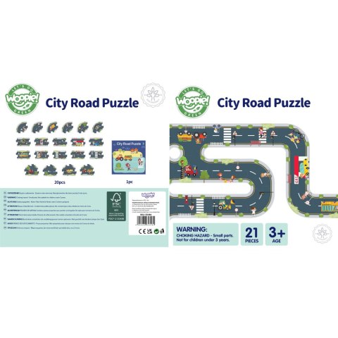 WOOPIE GREEN Droga Puzzle dla Dzieci Autostrada Makieta 21 el. Certyfikat FSC Woopie Let's Go Green WOOPIE GREEN Droga Puzzle dla Dzieci Autostrada Makieta 21 el. Certyfikat FSC Woopie Let's Go Green