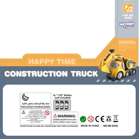 WOOPIE Koparka City Truck Efekty Dźwiękowe i Świetlne Woopie WOOPIE Koparka City Truck Efekty Dźwiękowe i Świetlne Woopie