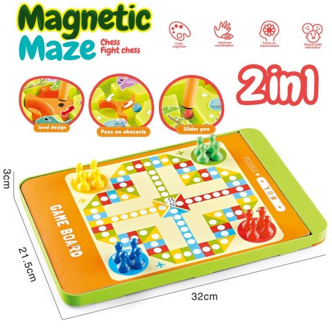 WOOPIE Magnetyczny Labirynt 2w1 Gra Chińczyk Woopie WOOPIE Magnetyczny Labirynt 2w1 Gra Chińczyk Woopie
