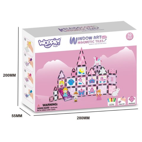 WOOPIE Klocki Magnetyczne Zestaw Zamek Księżniczki 50 el. Woopie WOOPIE Klocki Magnetyczne Zestaw Zamek Księżniczki 50 el. Woopie