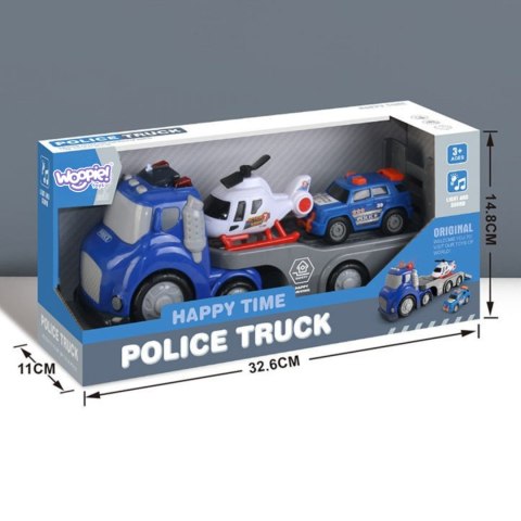 WOOPIE Niebieska Laweta Policyjna City Truck Efekty Dźwiękowe i Świetlne Woopie WOOPIE Niebieska Laweta Policyjna City Truck Efekty Dźwiękowe i Świetlne Woopie