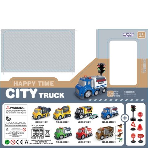 WOOPIE Śmieciarka CITY TRUCK Efekty Dźwiękowe i Świetlne Woopie WOOPIE Śmieciarka CITY TRUCK Efekty Dźwiękowe i Świetlne Woopie