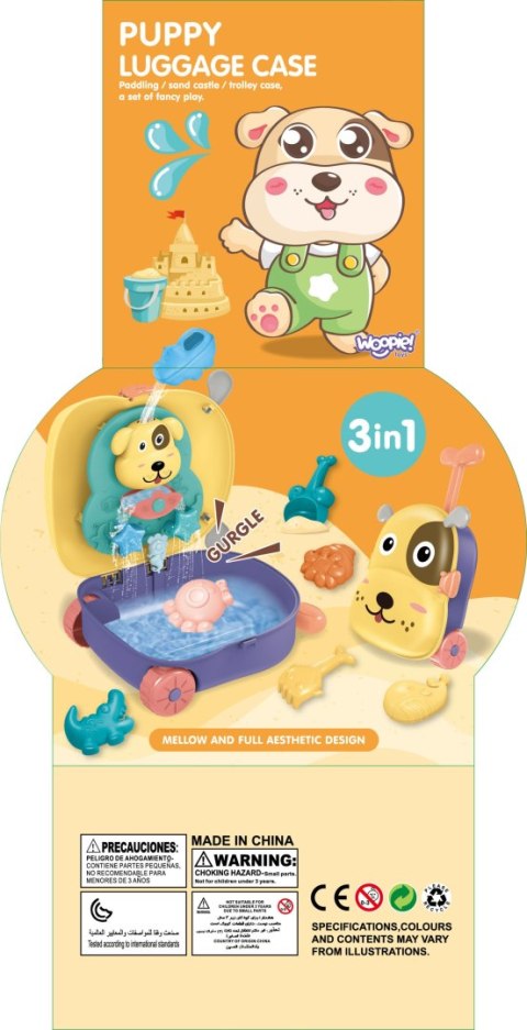 WOOPIE Zestaw do Piasku 3w1 Walizka Piesek + Zabawka Wodna - 8 szt. Woopie WOOPIE Zestaw do Piasku 3w1 Walizka Piesek + Zabawka Wodna - 8 szt. Woopie