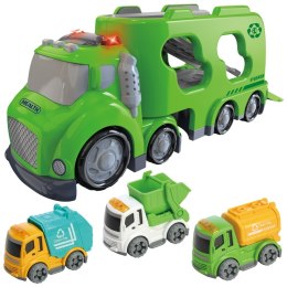 WOOPIE Zielona Laweta City Truck Efekty Dźwiękowe i Świetlne Woopie