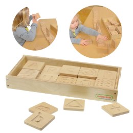 Zabawka Sensoryczna Rozpoznaj Dotykiem Literki Cyfry Kształty Masterkidz Montessori Masterkidz
