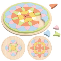 CLASSIC WORLD Pastelowa Mandala Układanka Montessori Mozaika Kwiaty Classic World