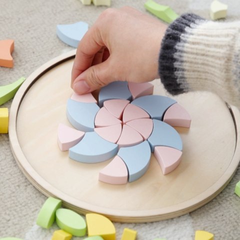 CLASSIC WORLD Pastelowa Mandala Układanka Montessori Mozaika Kwiaty Classic World CLASSIC WORLD Pastelowa Mandala Układanka Montessori Mozaika Kwiaty Classic World