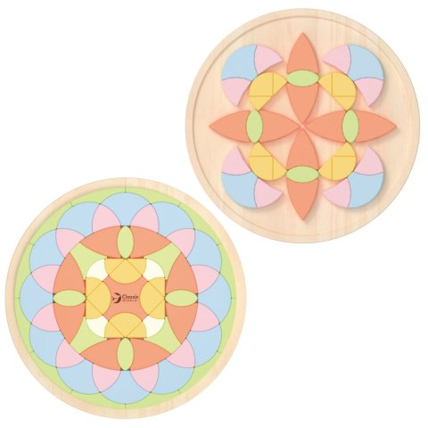 CLASSIC WORLD Pastelowa Mandala Układanka Montessori Mozaika Kwiaty Classic World CLASSIC WORLD Pastelowa Mandala Układanka Montessori Mozaika Kwiaty Classic World